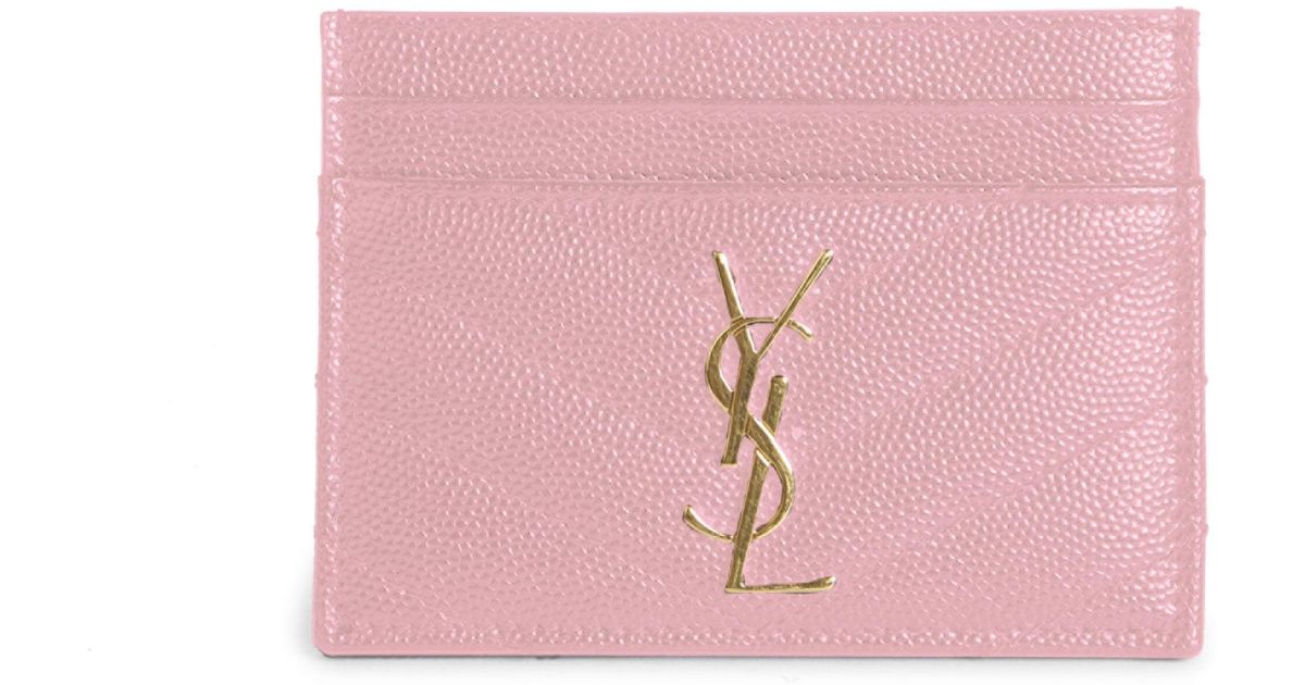 Saint Laurent Card Holder Pink
