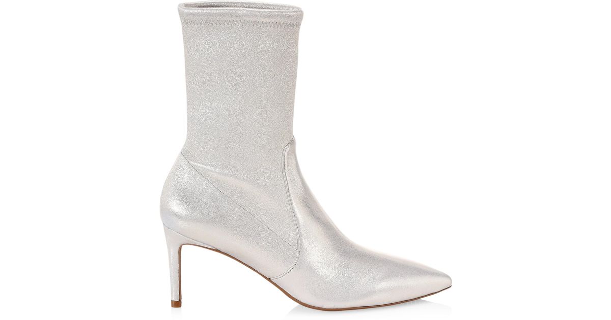 stuart weitzman silver boots