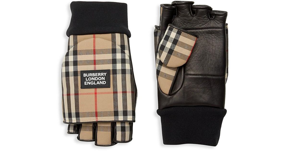 burberry plaid gloves