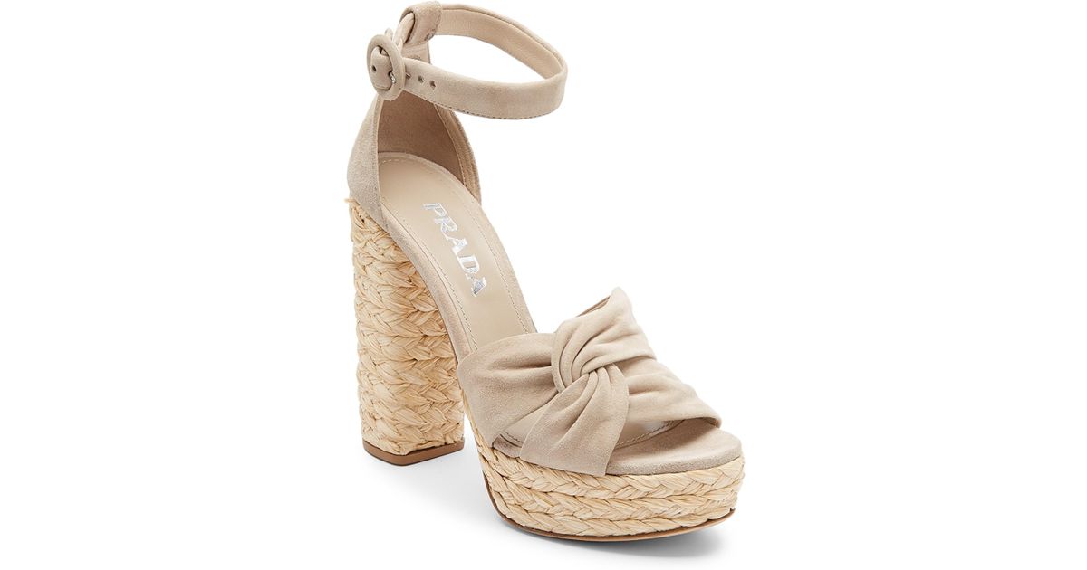 prada raffia sandals