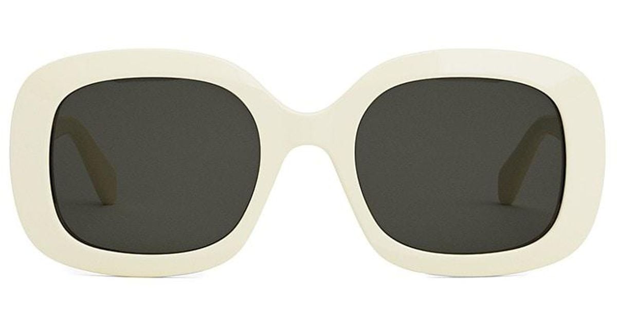 Celine Triomphe 53mm Square Sunglasses In Green Lyst