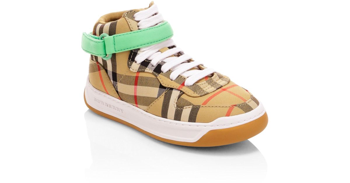 burberry neon sneakers