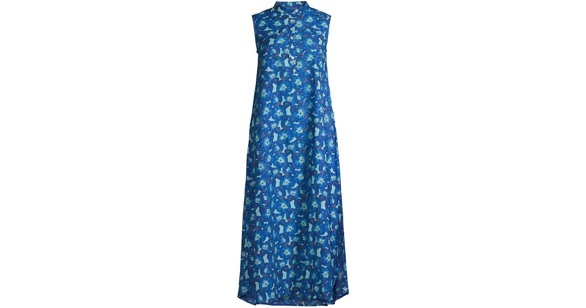Ro's Garden Devina Floral Maxi Dress in Blue | Lyst