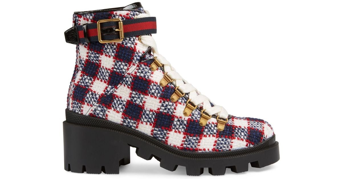 gucci trip combat boot