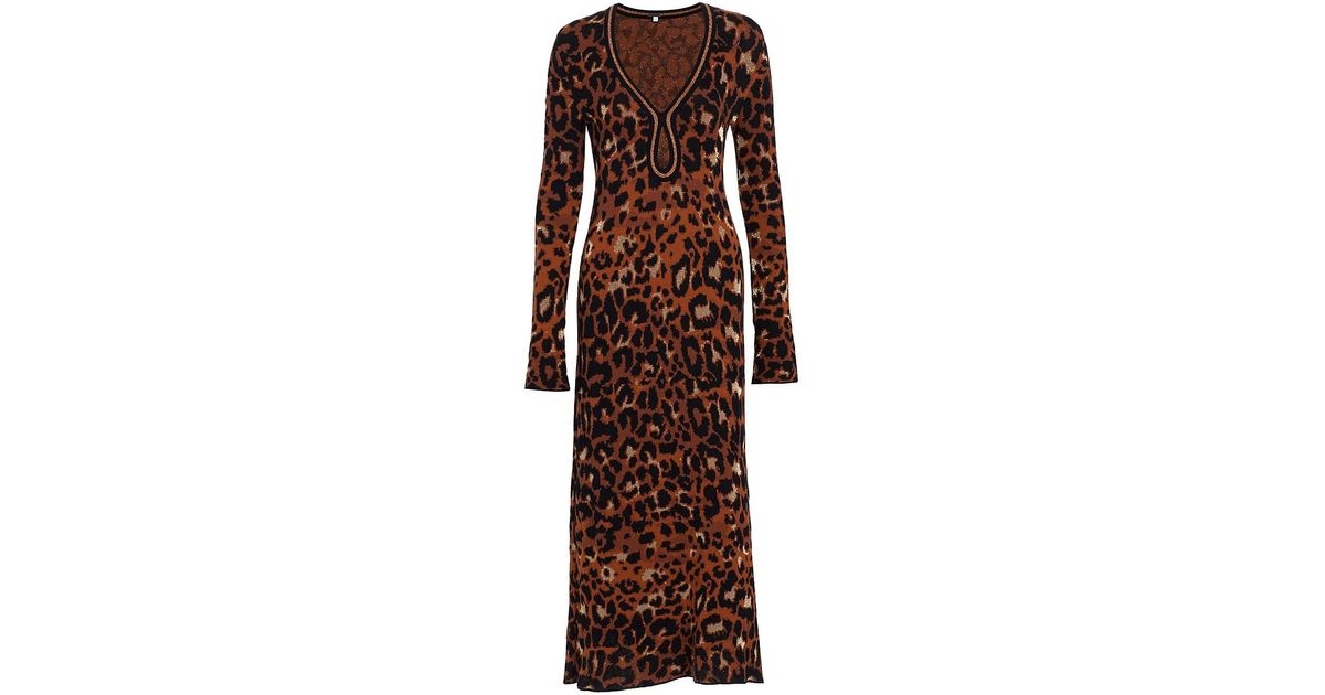 Johanna Ortiz Amur Leopard Midi Dress | Lyst