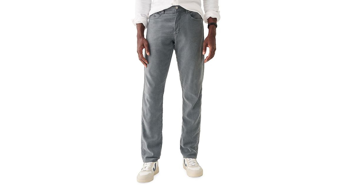 Faherty Stretch Terry 5-pocket Pants in Gray for Men | Lyst