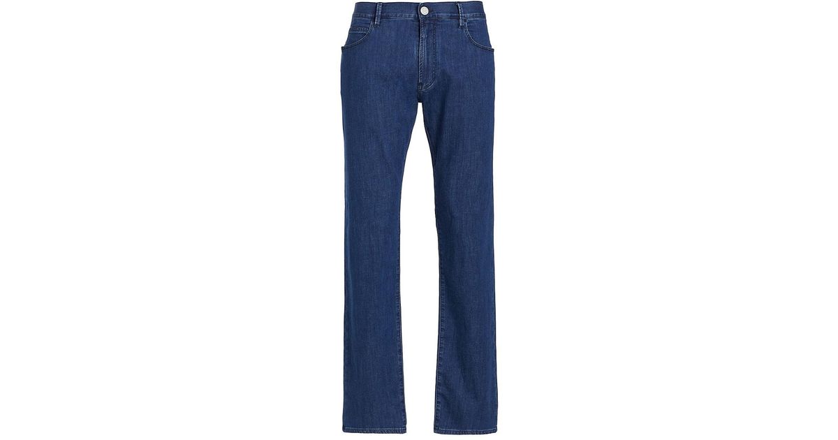 Giorgio Armani Five-pocket Stretch Jeans in Blue for Men | Lyst