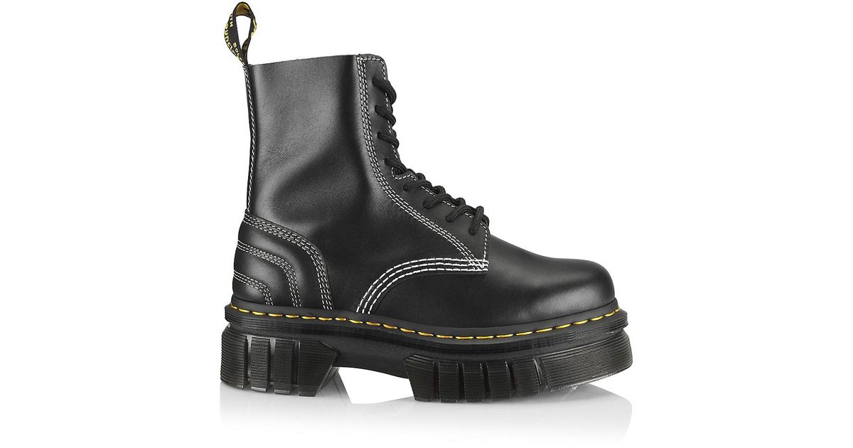 Dr. Martens Audrick 8i Quilted Leather Boots in Black | Lyst