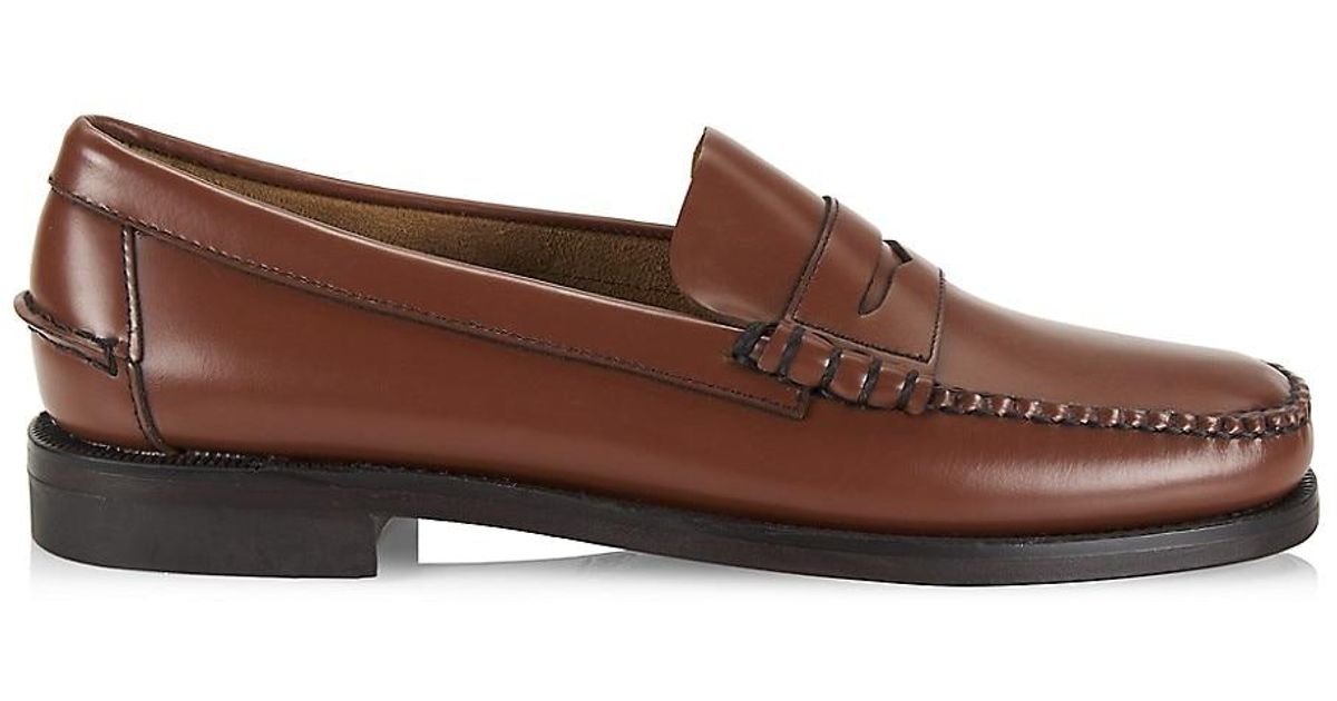 Sebago Citysides Classic Dan Leather Penny Loafers in Brown for Men | Lyst