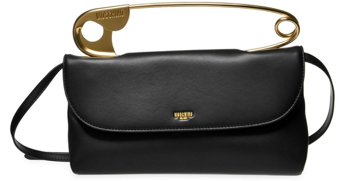 Moschino Safety Pin Bag in Black - Lyst