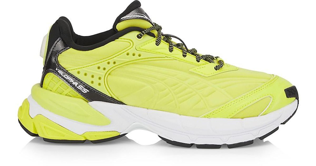 PUMA Velophasis B.t.w. Leather Low-top Sneakers in Yellow | Lyst