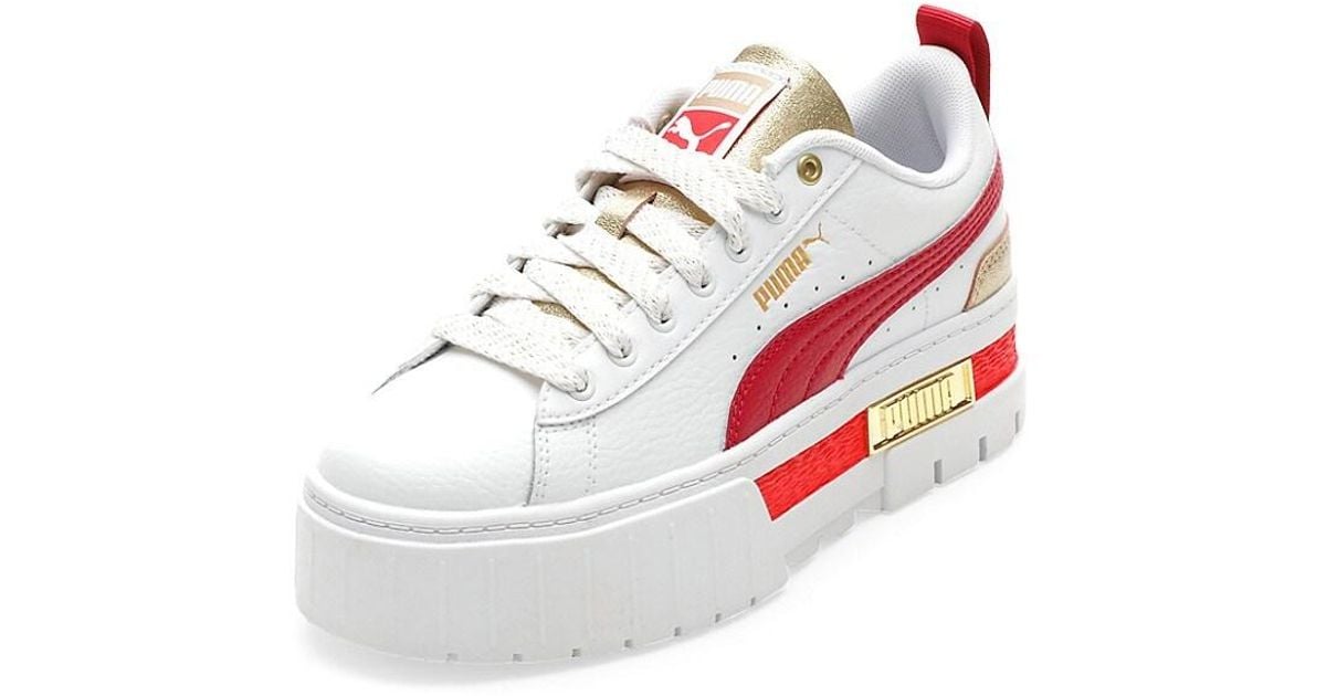 PUMA Baby Girl's Mayze Glitz Platform Sneakers in White Lyst