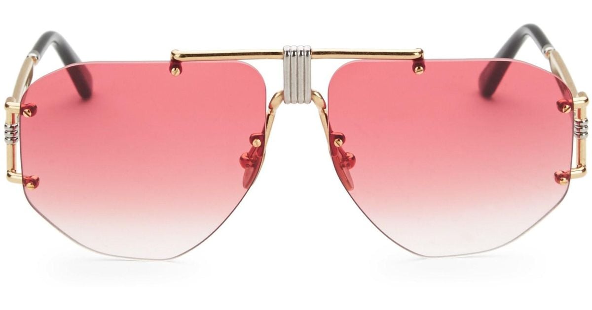 Celine 59mm Aviator Sunglasses in Pink | Lyst