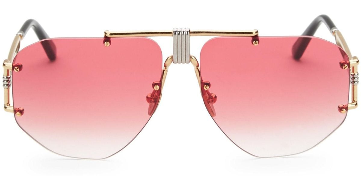 Women's Pink Aviator Sunglasses