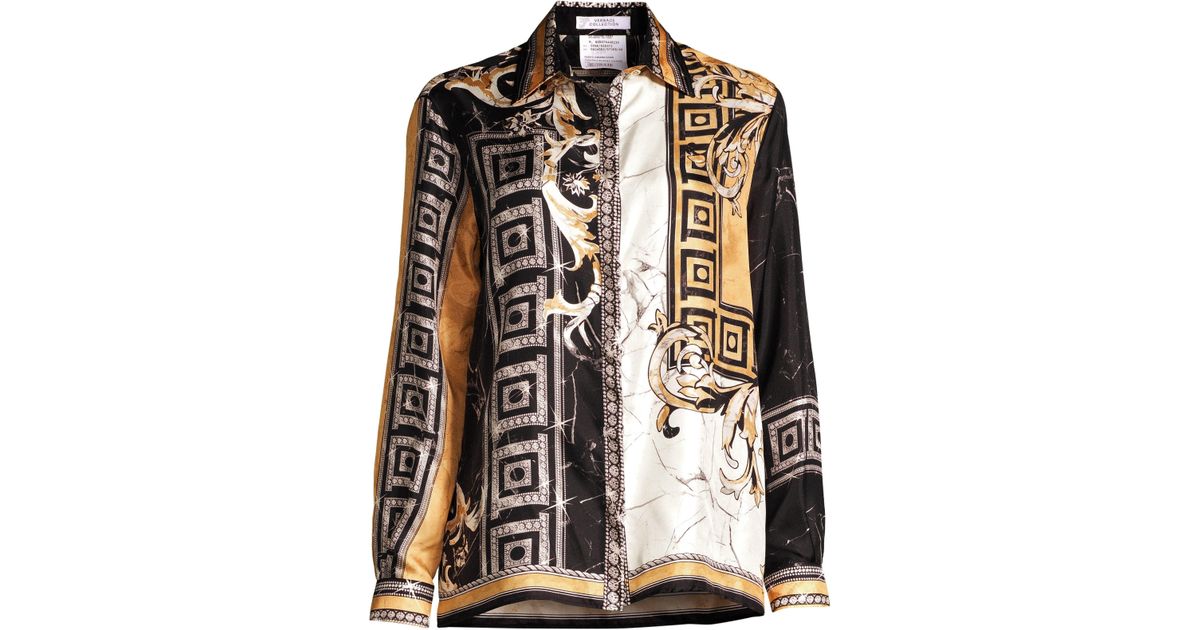 versace women's silk shirt