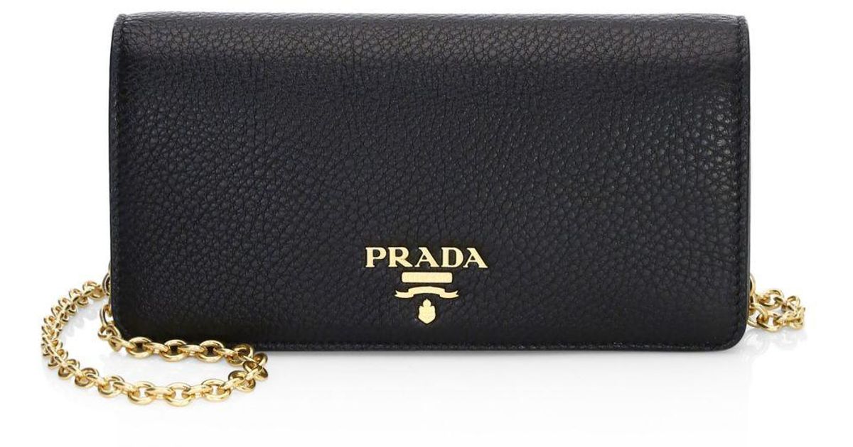 Shop Prada Mini Bandoliera Leather Crossbody Bag