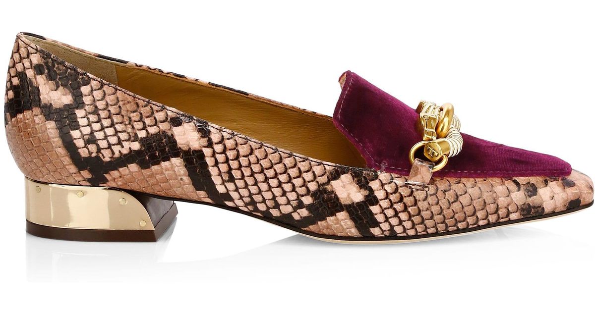 Tory Burch Velvet Jessa Loafer in Brown - Lyst