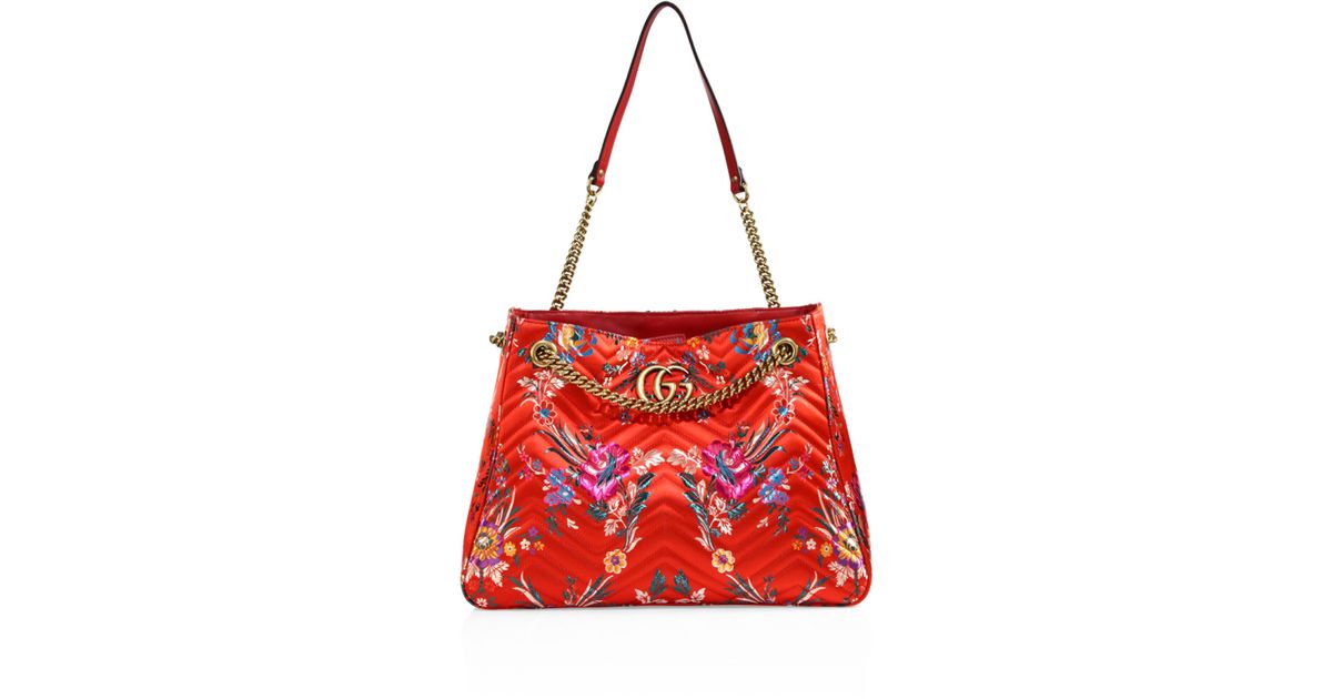 gucci marmont floral jacquard bag
