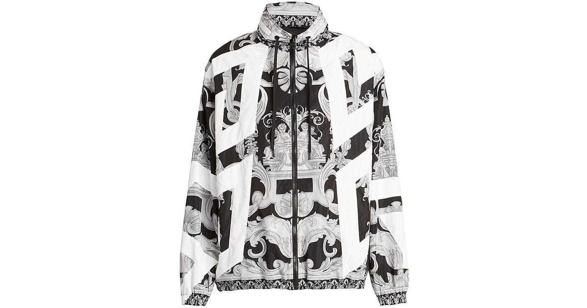 Versace Synthetic Technical Baroque Jacket in Black White (White) for ...