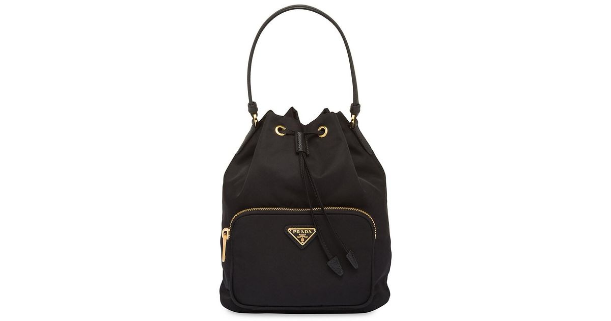 Prada Duet Renylon Shoulder Bag in Black Lyst