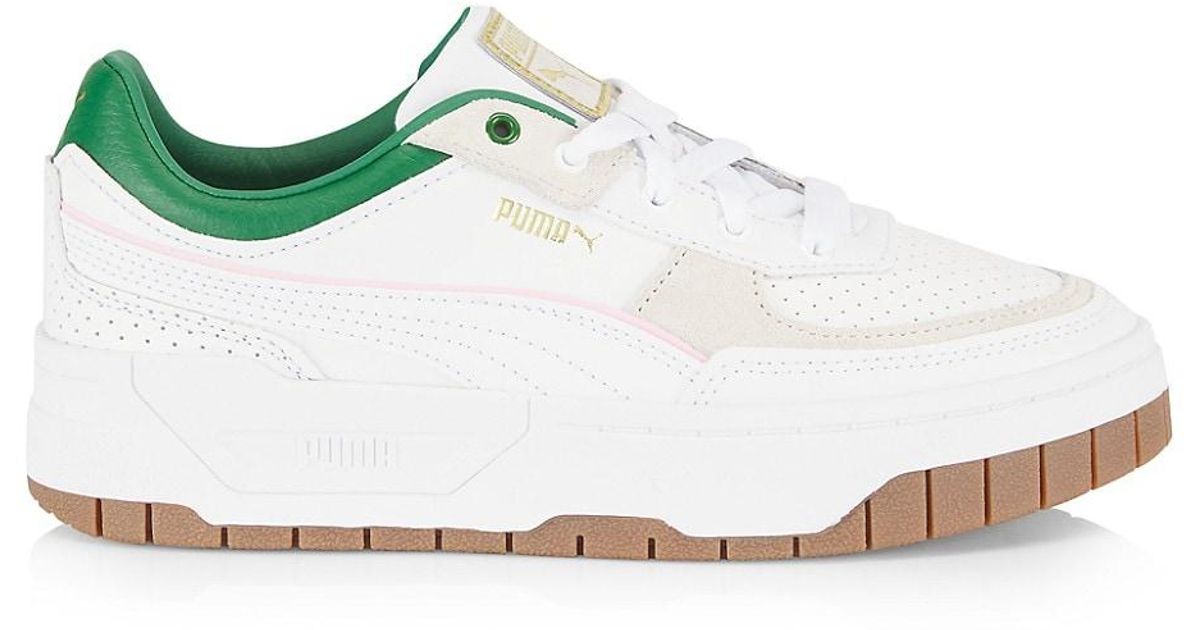 PUMA Cali Dream Preppy Genuine & Synthetic Leather Sneakers in White | Lyst