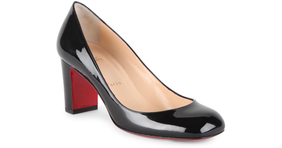 louboutin block heel pumps