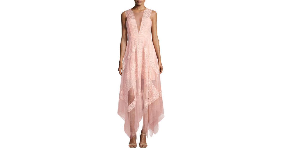bcbg andi lace dress pink
