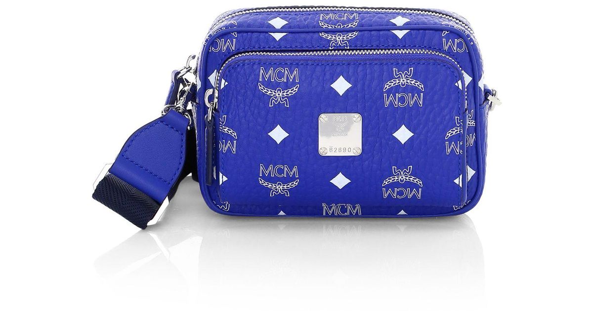 mcm blue crossbody