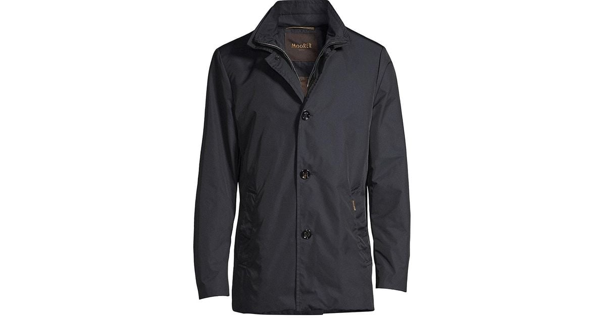 Moorer Synthetic Lightweight Car Coat in Blue for Men Lyst