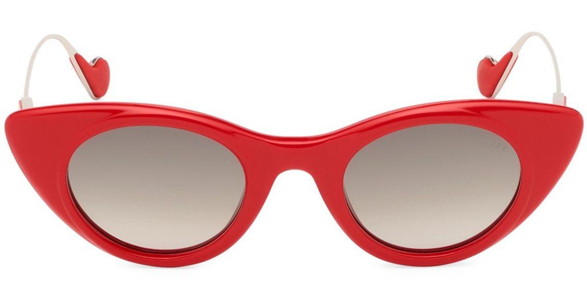 Moncler Cat Eye Sunglasses in Red - Save 56% - Lyst