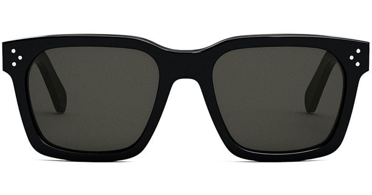 Celine Bold 3 Dots 53mm Square Sunglasses in Black for Men Lyst
