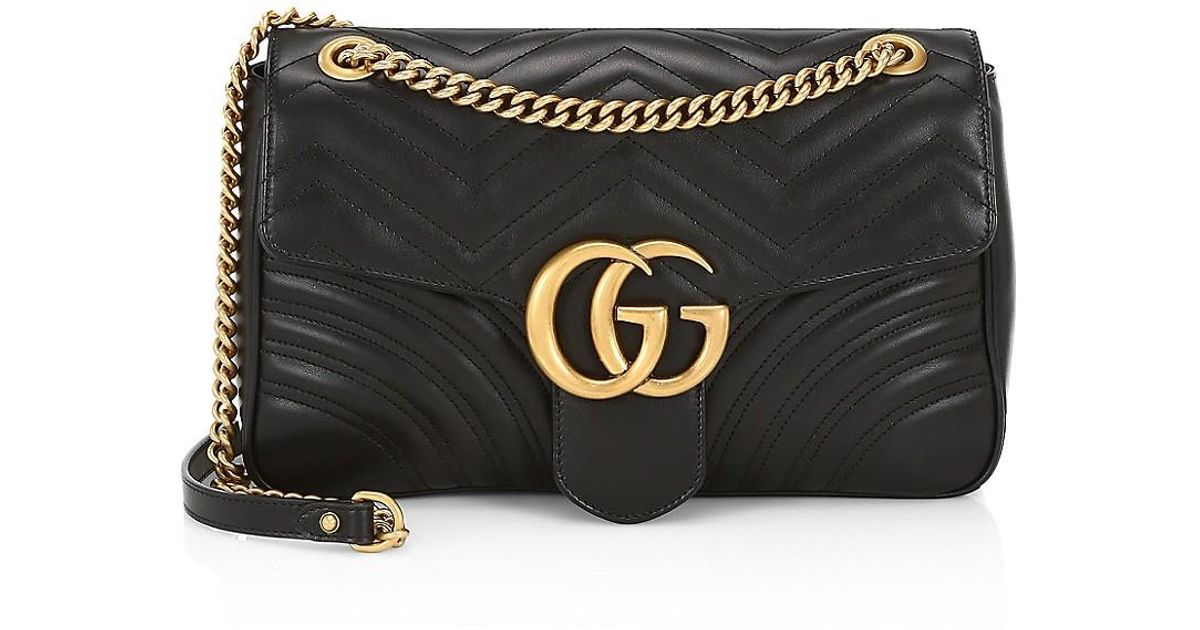 black gg marmont 2.0 shoulder bag