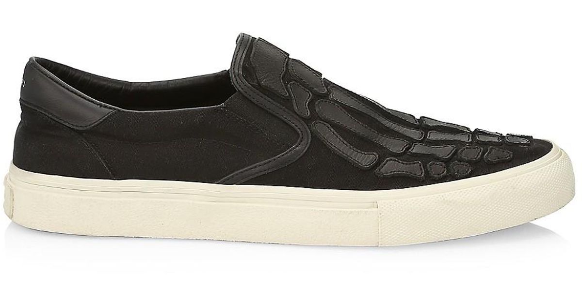 amiri skeleton slip on black