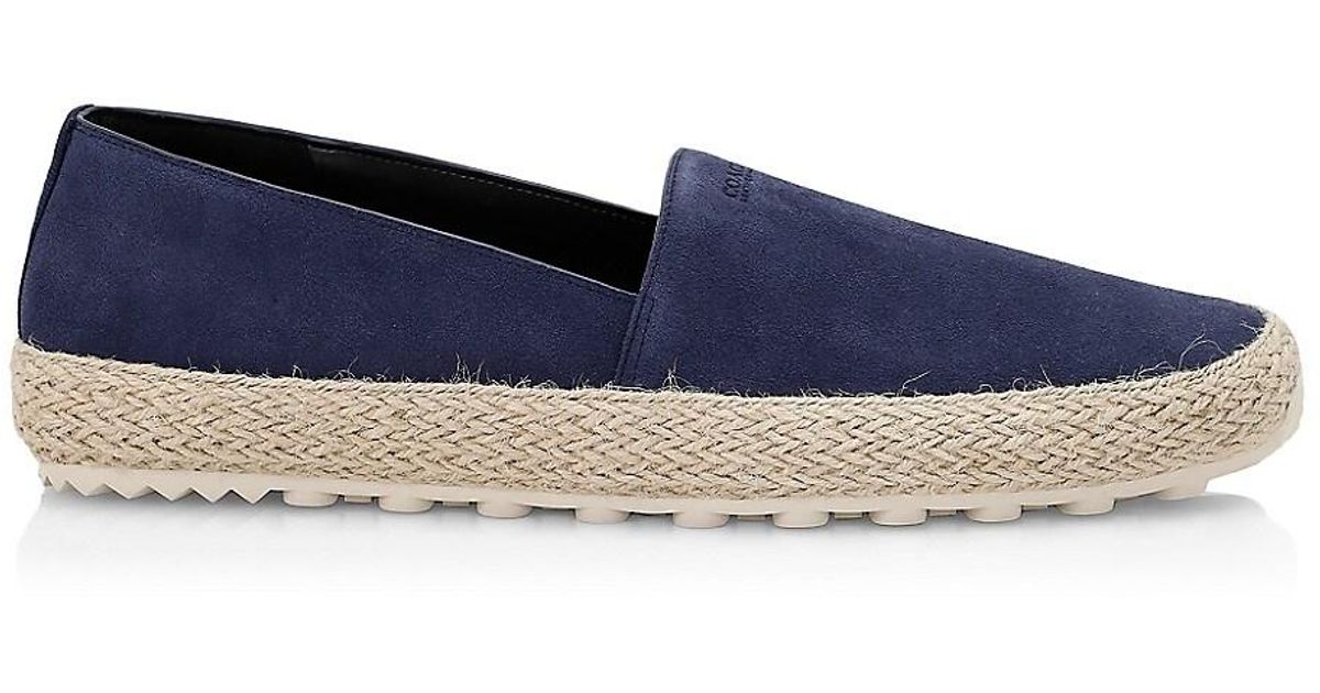 COACH Suede Espadrille Loafers in Cobalt (Blue) for Men | Lyst
