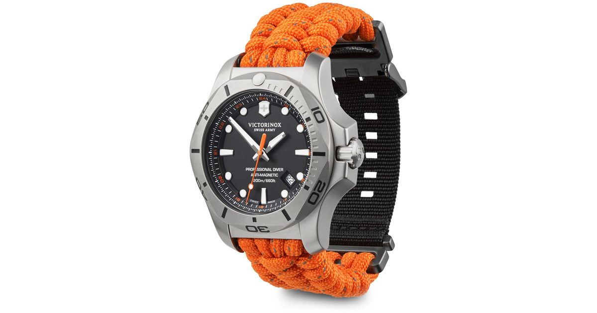 Victorinox I.n.o.x. Professional Diver Stainless Steel & Paracord Strap