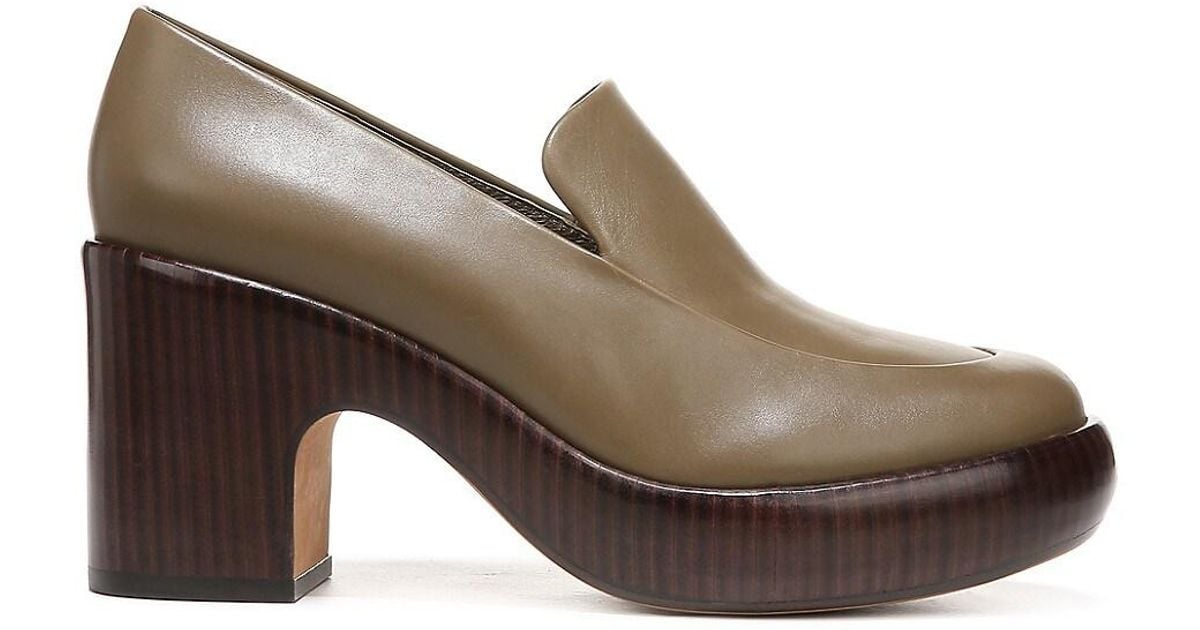 Vince Narissa Leather Clogs in Brown | Lyst