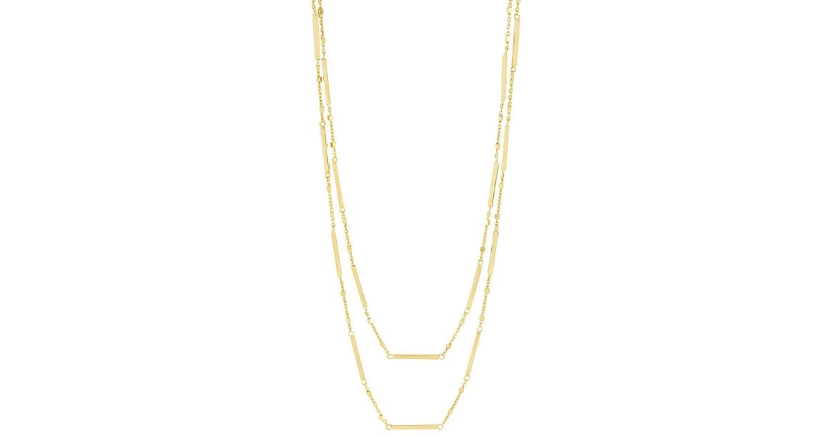 Jennifer Zeuner Patti 18k Gold-plated Double-layered Necklace in White ...