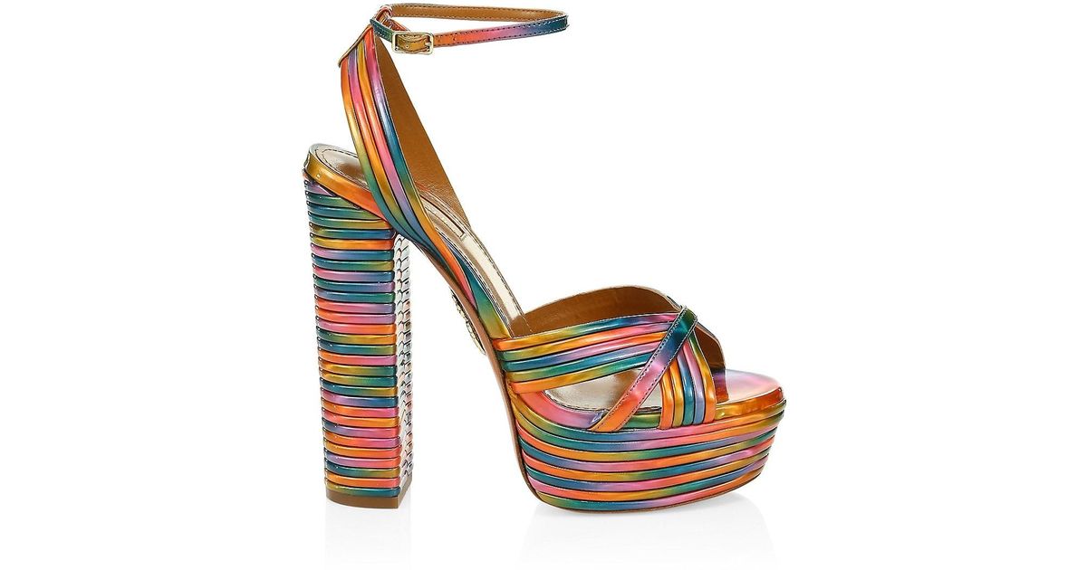 degratissimo rainbow platform sandal