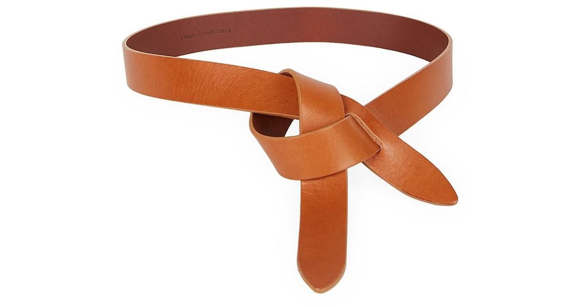 Isabel Marant Lecce Leather Belt in Natural - Lyst