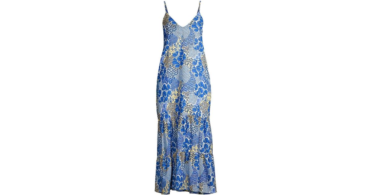 Peixoto Parker Printed Midi Dress in Blue | Lyst
