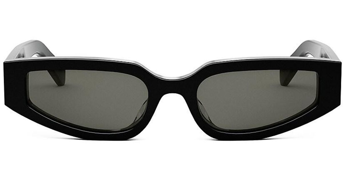Celine Triomphe 62mm Geometric Sunglasses in Black for Men Lyst