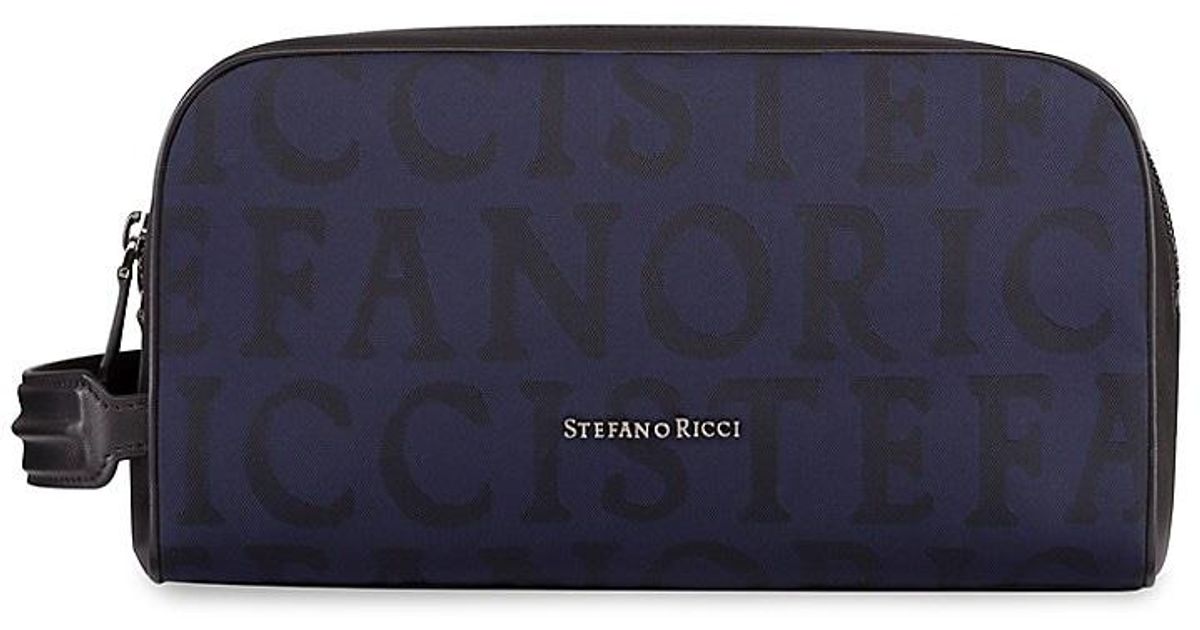Stefano Ricci Handmade Toiletry Bag in Blue for Men | Lyst