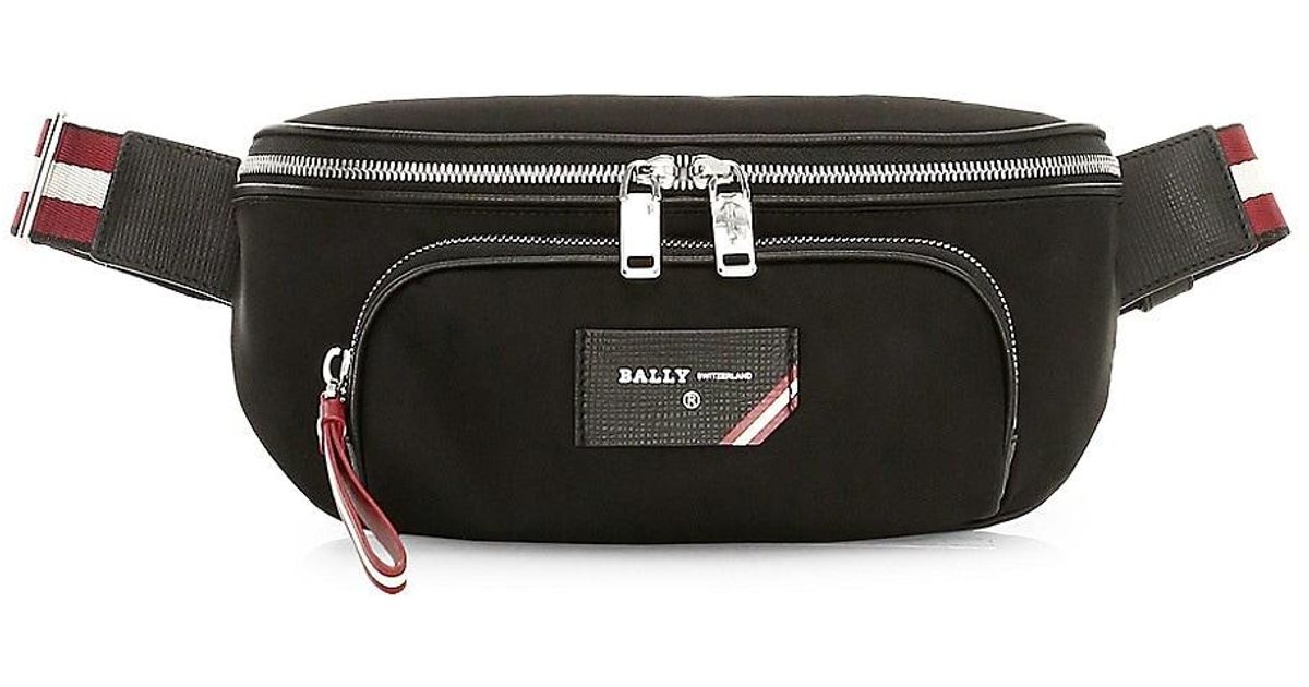 Bally Synthetic Explore Finlei Nylon Belt Bag in Black for Men - Lyst
