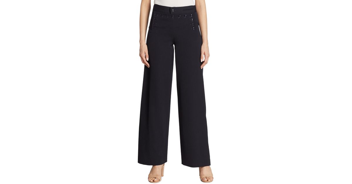 Ralph Lauren Collection Iconic Ashley Wide-leg Wool Sailor Pants in ...