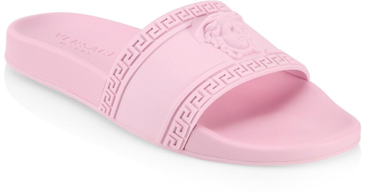 versace slippers pink