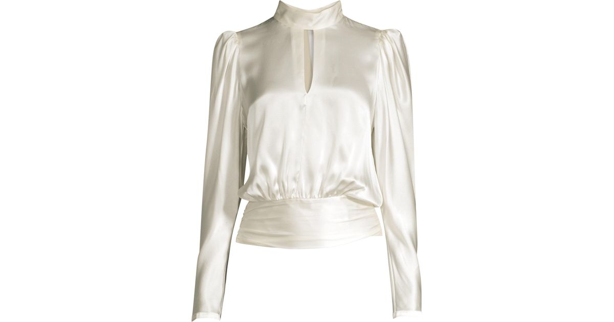 keyhole blouse white