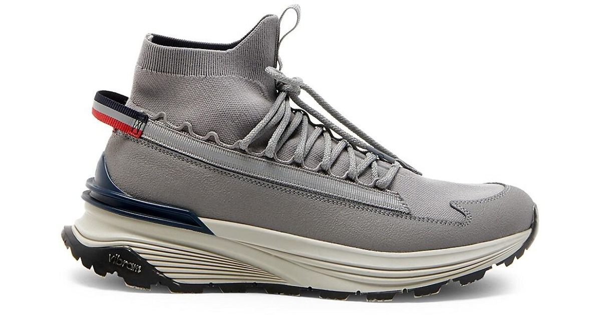 Moncler Monte Running Sneakers in Gray for Men | Lyst