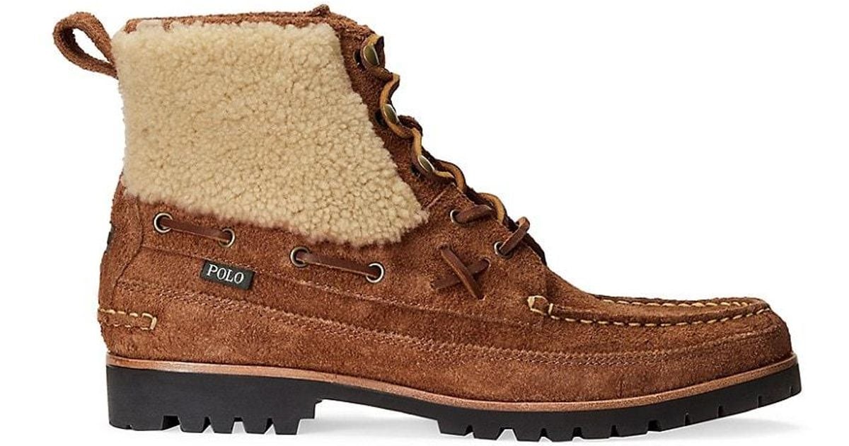 polo ranger boots suede