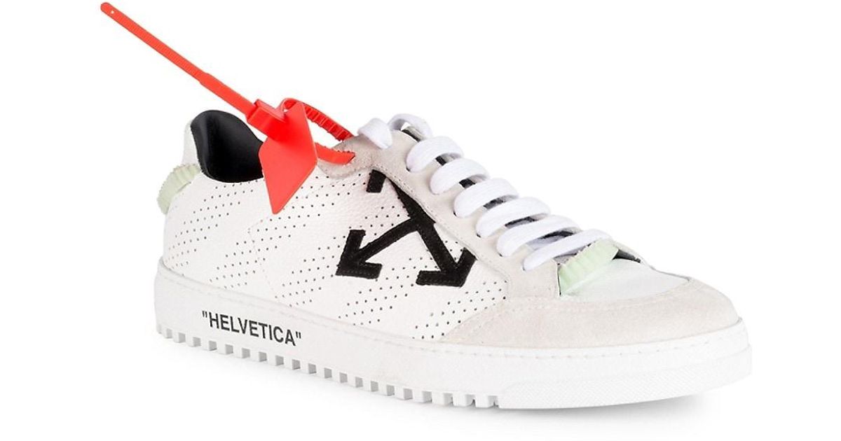 Off-White c/o Virgil Abloh Leather 2.0 Low Sneakers in White for Men - Lyst