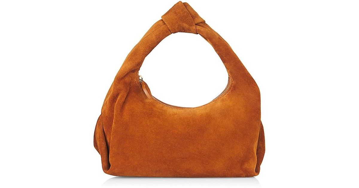 Khaite Small Beatrice Suede Hobo Bag in Caramel (Brown) | Lyst